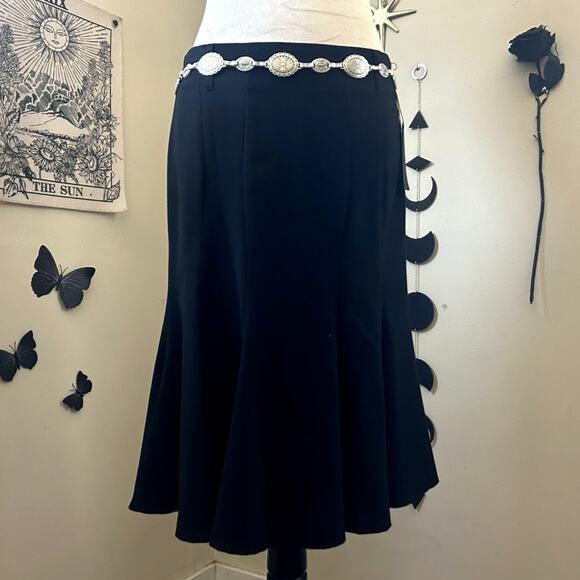 VINTAGE 90's-Y2K Black Midi Skirt - Picture 1 of 7